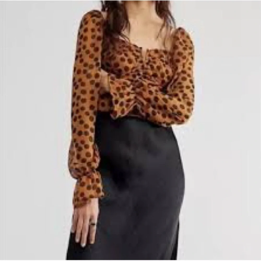 Free People Parker Top in Red & Black